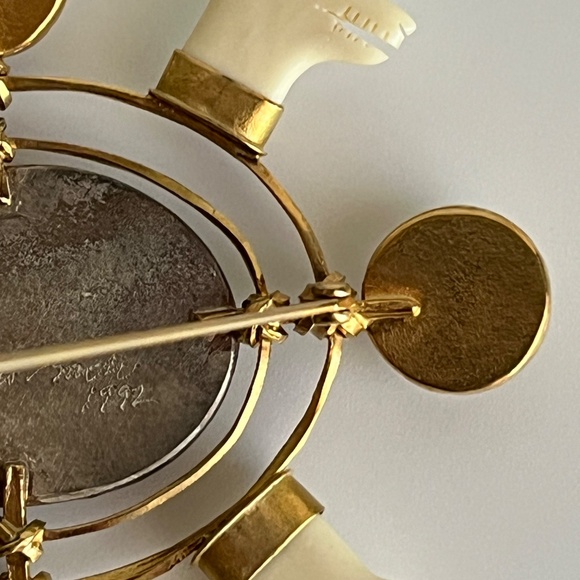 Carolyn Morris Bach Brooch Sterling Silver and 18K Gold - Picture 15 of 15